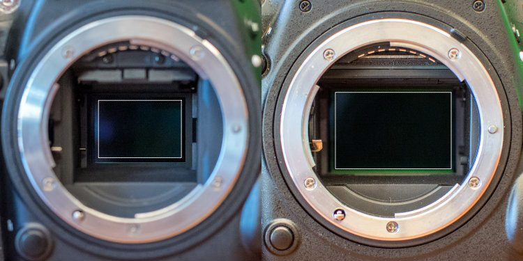 crop vs full frame sensor size
